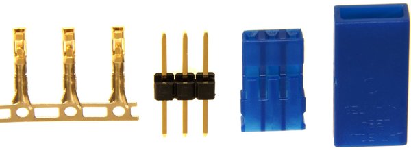 Muldental Elektronik JR Servo-Kupplung / male-Pin, 10 Stück