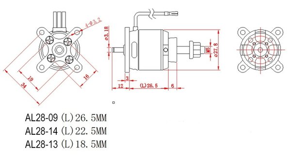 D-Power AL 28-13 Brushless Motor