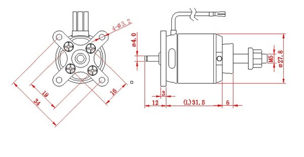 D-Power AL 2835-10 Brushless Motor