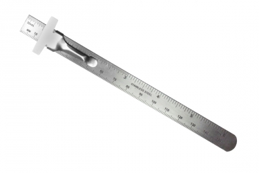 Stahllineal 15cm/6" mit Schieber