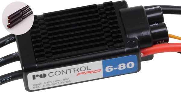 Robbe Modellsport RO-CONTROL PRO 6-80 3-6S -80(100)A 5,2-7,4V/5A SWITCH BEC Regler