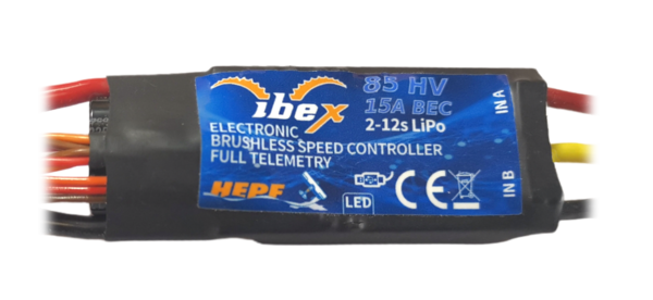 Hepf Ibex 85A Brushless Controller BEC mit Telemtrie für Spektrum