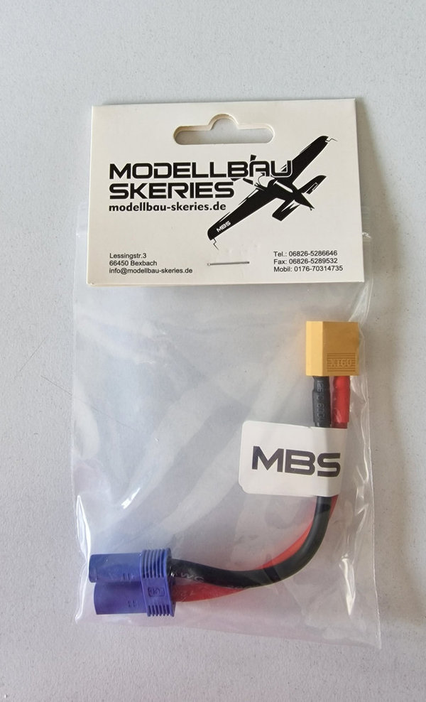 MBS Adapterkabel XT60 Stecker auf EC5 Buchse
